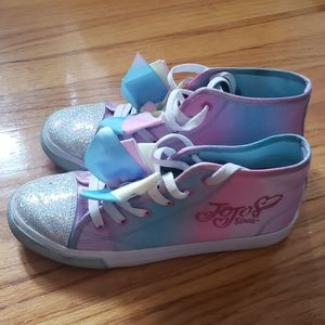 Jojo Siwa high top sneakers with bows